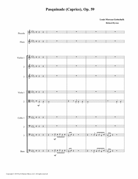 Free Sheet Music Pasquinade String Nonet Flute Piccolo