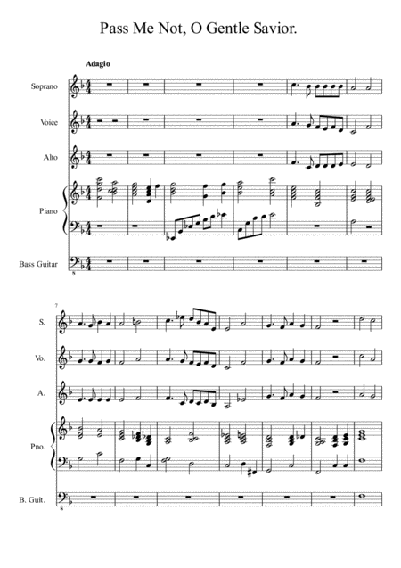 Pass Me Not My Gentle Savior Sheet Music