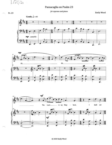 Free Sheet Music Passacaglia On Psalm 23