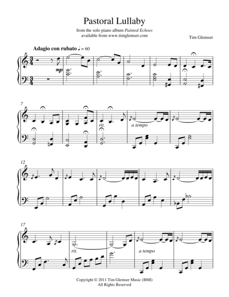 Pastoral Lullaby Sheet Music