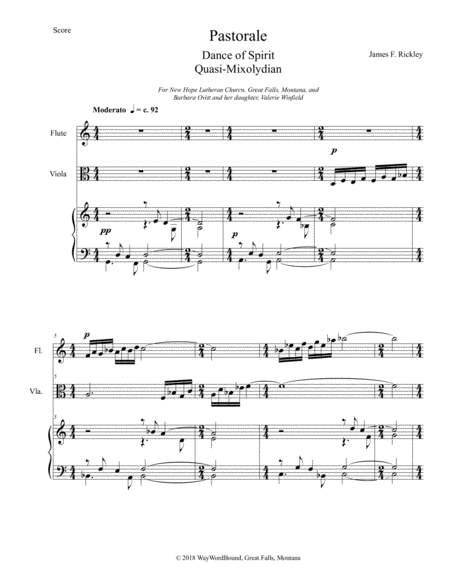 Free Sheet Music Pastorale Dance Of Spirit