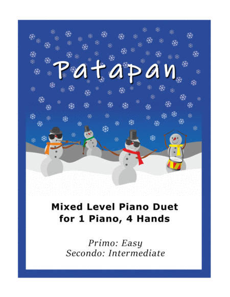 Free Sheet Music Patapan Easy Piano Duet 1 Piano 4 Hands