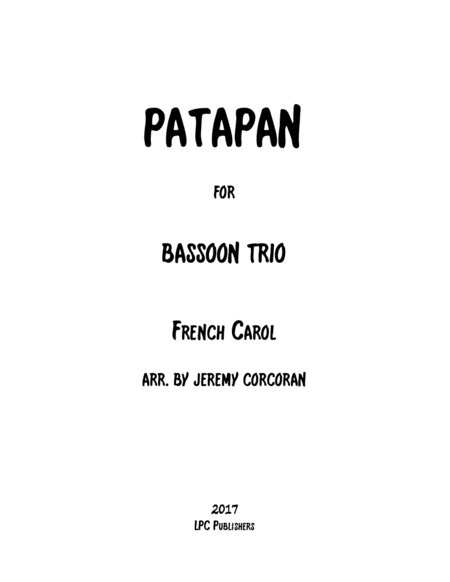 Patapan For Three Bassoons Sheet Music