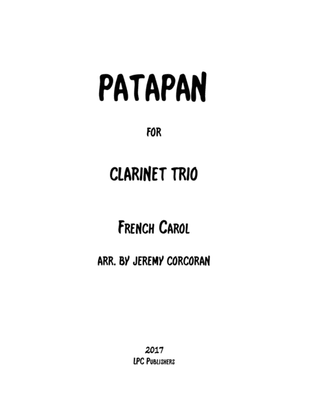 Patapan For Three Clarinets Sheet Music