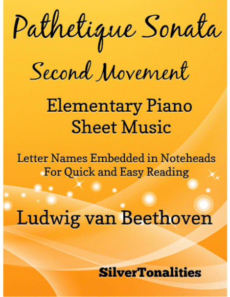 Pathetique Sonata Second Movement Elementary Piano Sheet Music Sheet Music