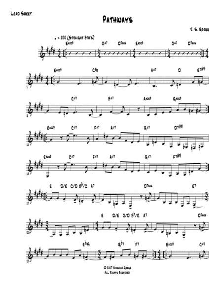 Pathways Lead Sheet Sheet Music