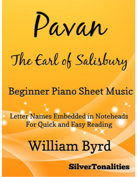 Pavan The Earle Of Salisbury Beginner Piano Sheet Music Sheet Music