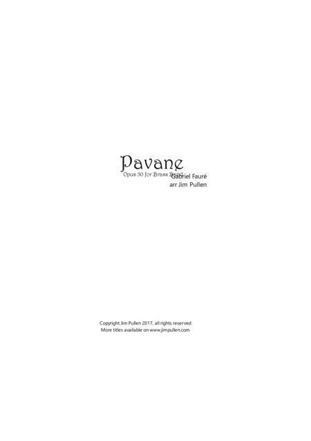 Free Sheet Music Pavane Opus 50 For Brass Band