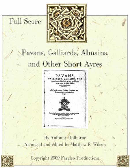 Pavans Galliards Almains And Other Short Ayers Sheet Music