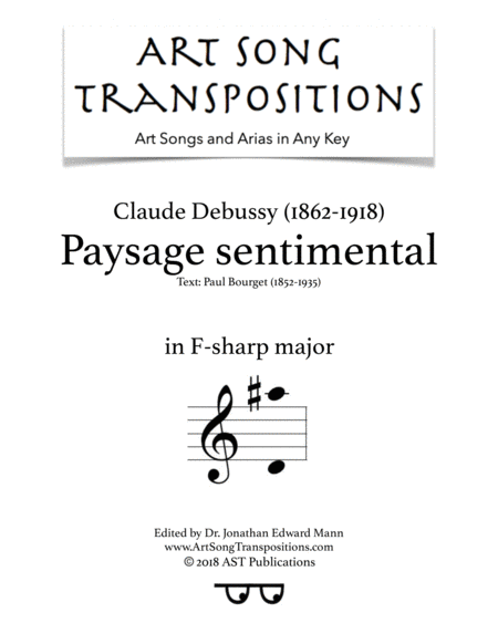 Paysage Sentimental F Sharp Major Sheet Music