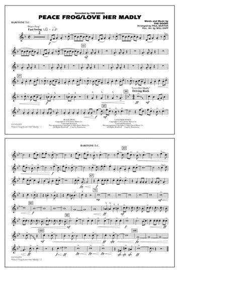 Free Sheet Music Peace Frog Love Her Madly Arr Paul Murtha Baritonet C