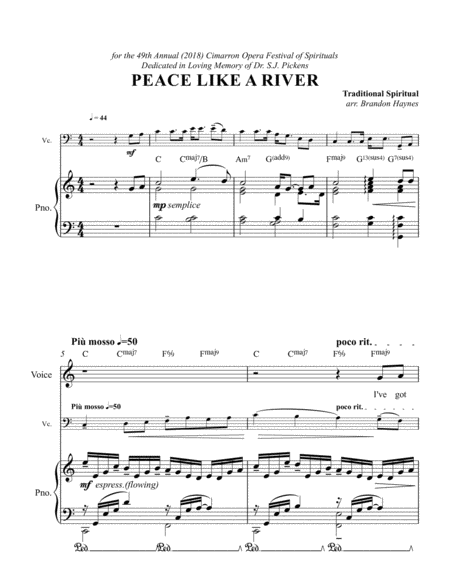 Peace Like A River Sheet Music