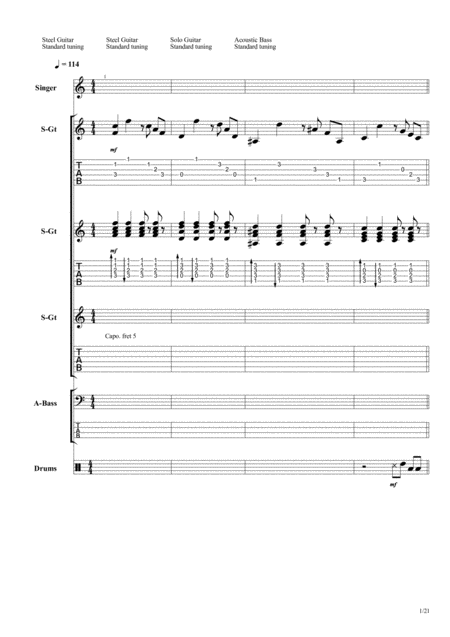 Free Sheet Music Peaceful Fun Time