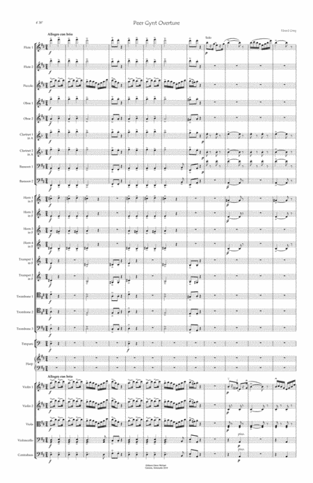 Peer Gynt Overture Sheet Music