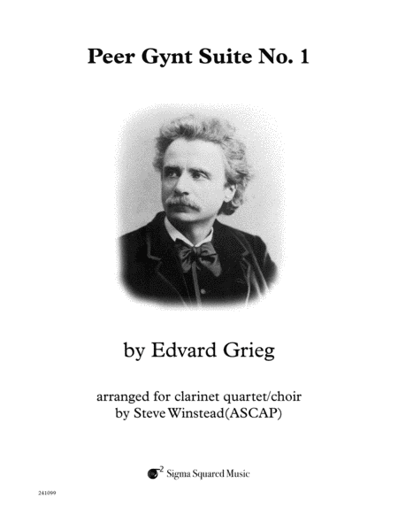 Peer Gynt Suite No 1 For Clarinet Quartet Or Choir Sheet Music