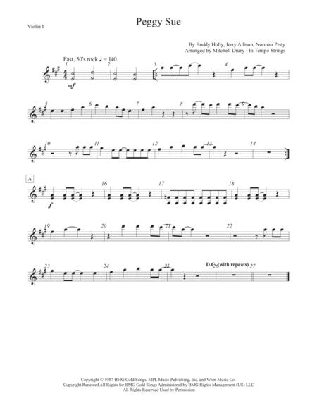 Free Sheet Music Peggy Sue