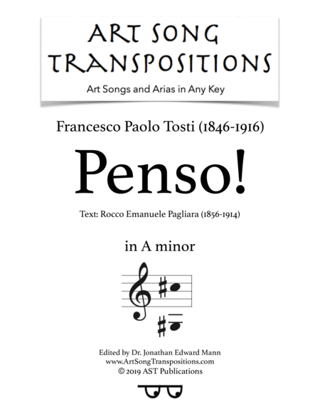 Penso A Minor Sheet Music