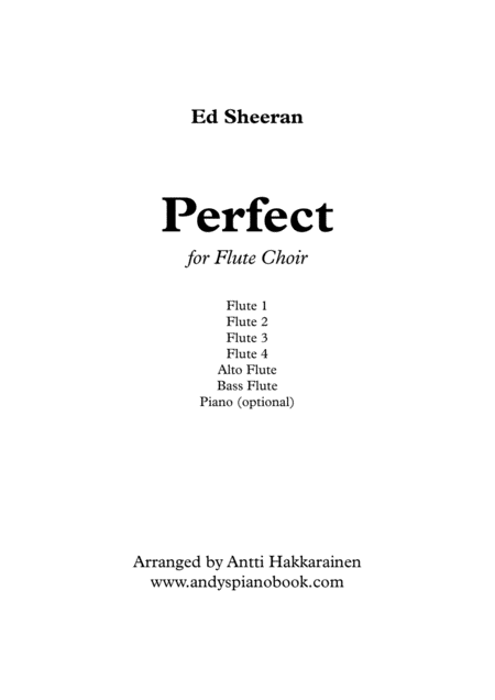 Perfect Flute Choir Sheet Music