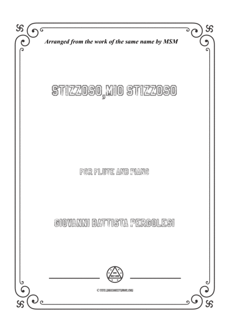 Free Sheet Music Pergolesi Stizzoso Mio Stizzoso For Flute And Piano