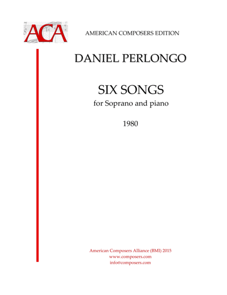 Free Sheet Music Perlongo Six Songs