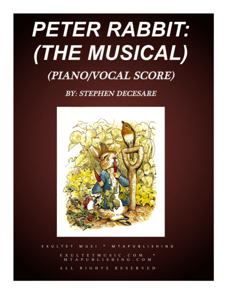 Peter Rabbit The Musical Piano Vocal Score Sheet Music