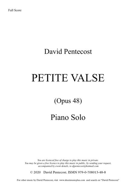 Free Sheet Music Petite Valse Op 48