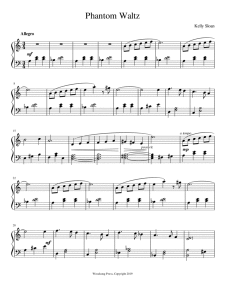 Free Sheet Music Phantom Waltz