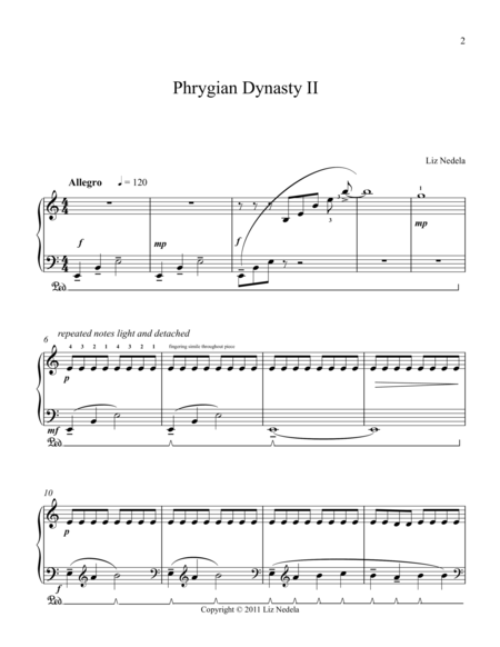 Free Sheet Music Phrygian Dynasty Ii