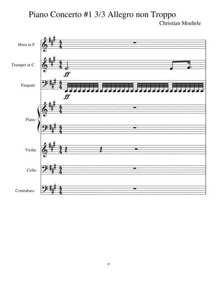 Free Sheet Music Piano Concerto 1 Movement 3 Allegro Non Troppo