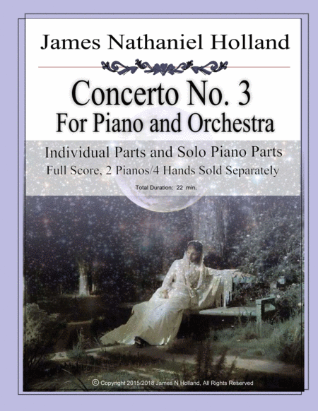 Piano Concerto No 3 James Nathaniel Holland Individual Instrument Parts Only Sheet Music