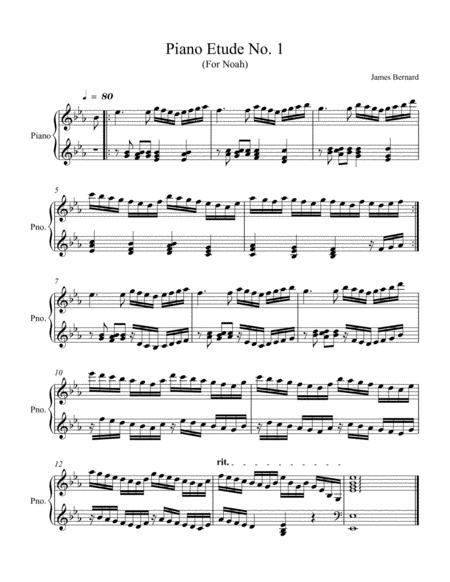 Piano Etude No 1 In Eb Major Op 23 For Noah Sheet Music