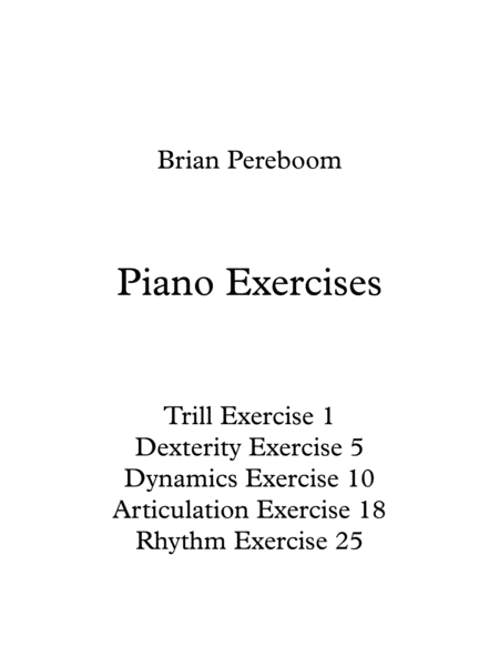 Free Sheet Music Piano Exercises