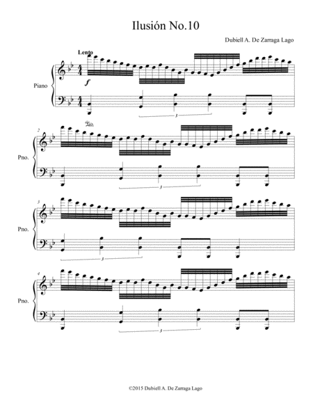 Free Sheet Music Piano Ilusion No 10