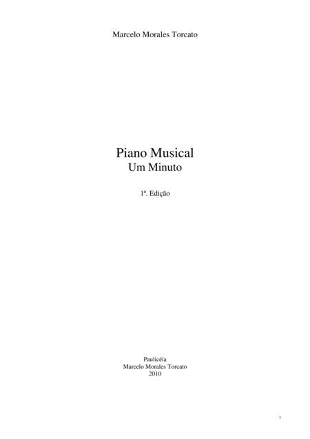 Free Sheet Music Piano Musical Um Minuto