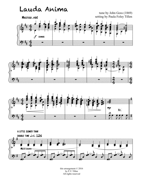 Free Sheet Music Piano Prelude On Lauda Anima