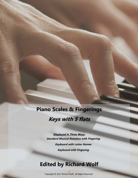 Piano Scales And Fingerings Keys With 5 Flats Sheet Music