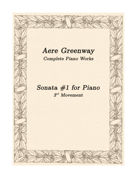 Piano Sonata 3rd Movement Sheet Music