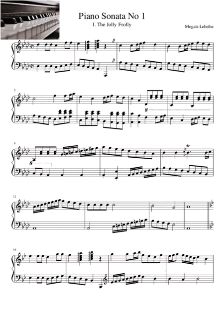 Free Sheet Music Piano Sonata No 1