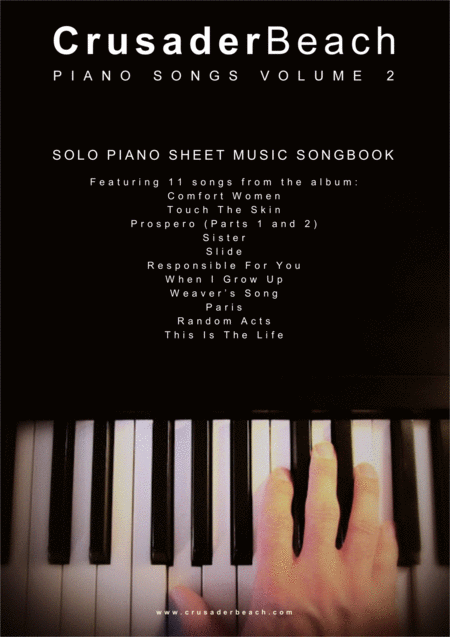 Piano Songs Volume 2 Crusaderbeach Piano Solo Songbook Sheet Music