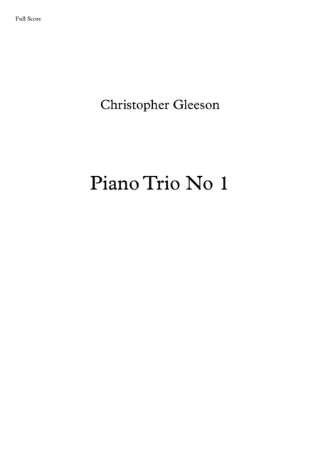 Free Sheet Music Piano Trio No 1