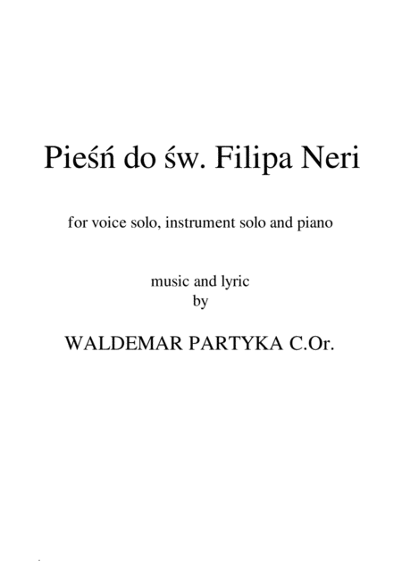 Free Sheet Music Pie Do W Filipa Neri