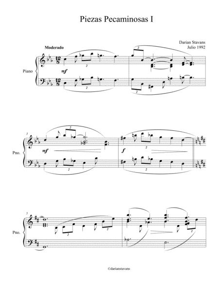 Free Sheet Music Piezas Pecaminosas