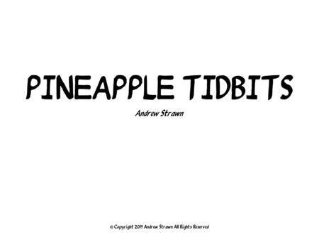 Free Sheet Music Pineapple Tidbits