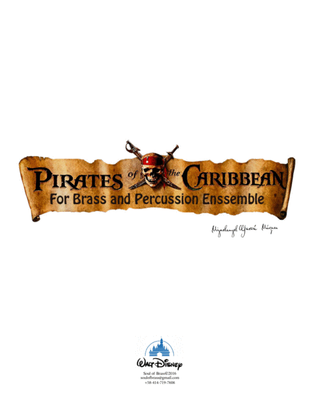 Free Sheet Music Pirates Of The Caribbean For Brass And Percussion Enssemble 16 Min