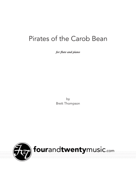 Free Sheet Music Pirates Of The Carob Bean For Flute And Piano