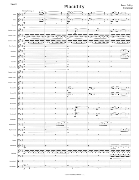 Free Sheet Music Placidity