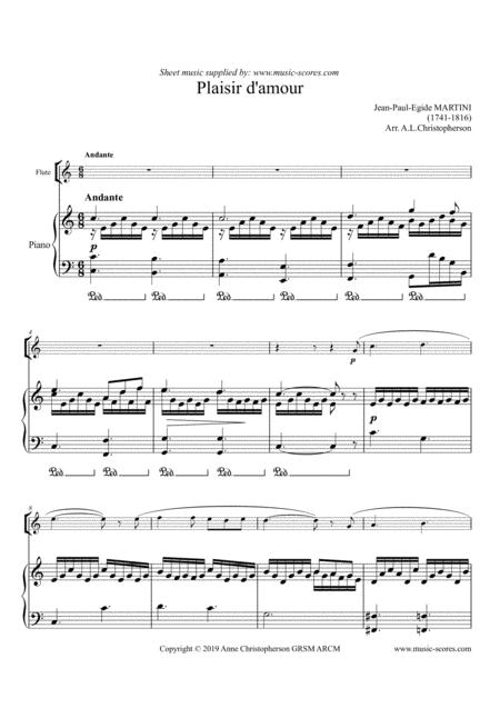 Plaisir D Amour Flute And Piano Sheet Music