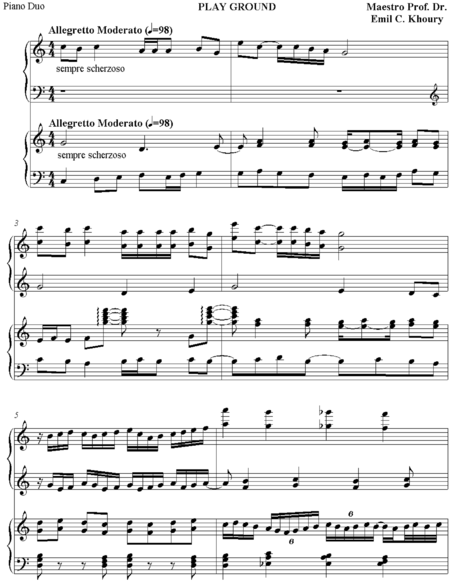 Play Ground Sheet Music