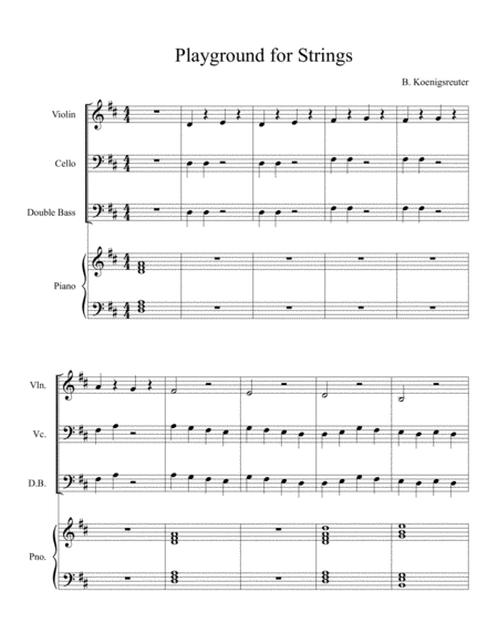 Free Sheet Music Playground For Strings