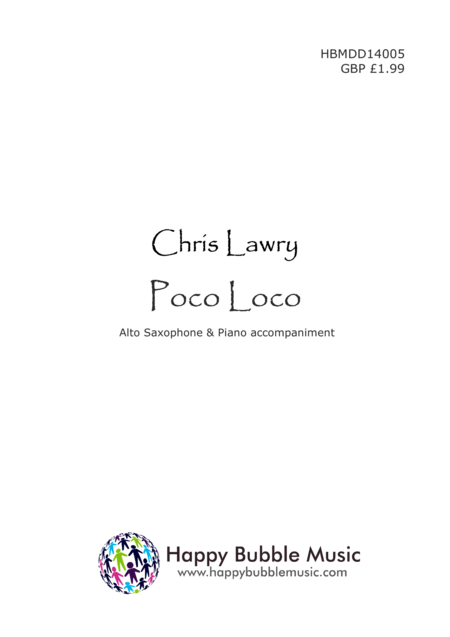 Free Sheet Music Poco Loco For Alto Saxophone Piano From Scenes From A Parisian Cafe